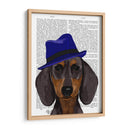 Dachshund Con Trilby Azul - Fab Funky | Cuadro decorativo de Canvas Lab