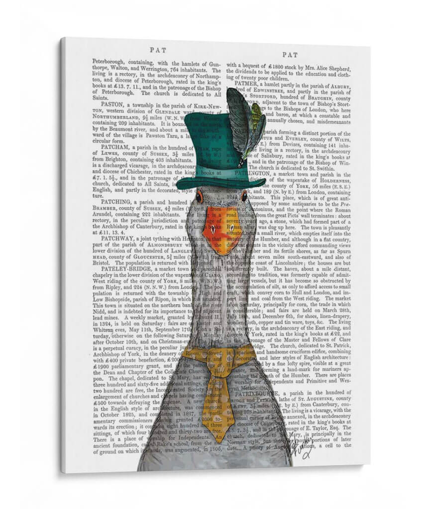 Ganso En Sombrero Verde - Fab Funky | Cuadro decorativo de Canvas Lab