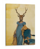Ciervo En Vestido Azul - Fab Funky | Cuadro decorativo de Canvas Lab