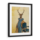 Ciervo En Vestido Azul - Fab Funky | Cuadro decorativo de Canvas Lab