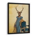 Ciervo En Vestido Azul - Fab Funky | Cuadro decorativo de Canvas Lab