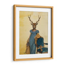 Ciervo En Vestido Azul - Fab Funky | Cuadro decorativo de Canvas Lab