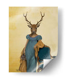 Ciervo En Vestido Azul - Fab Funky | Cuadro decorativo de Canvas Lab