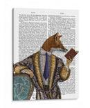 Lector De Libros Zorro - Fab Funky | Cuadro decorativo de Canvas Lab