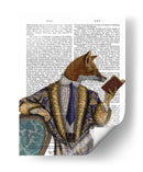 Lector De Libros Zorro - Fab Funky | Cuadro decorativo de Canvas Lab
