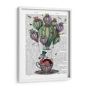 Dodo En Taza De Té Con Libélulas - Fab Funky | Cuadro decorativo de Canvas Lab