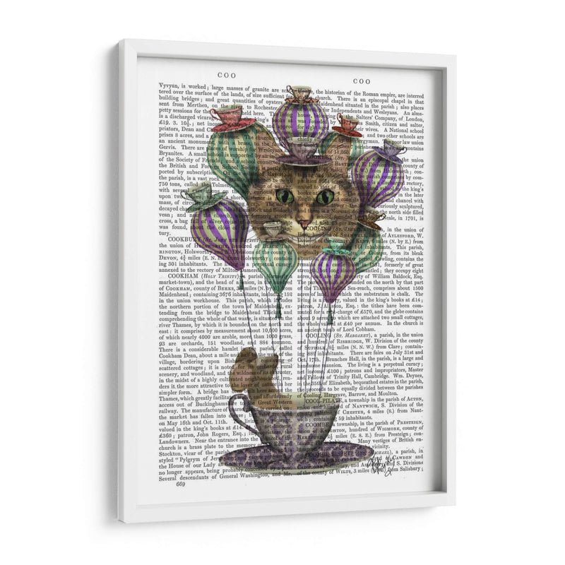 Cheshire Gato Globo De Aire Caliente - Fab Funky | Cuadro decorativo de Canvas Lab