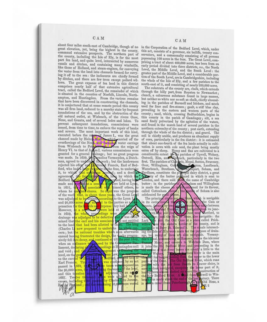 Chozas De Playa 1 Ilustración - Fab Funky | Cuadro decorativo de Canvas Lab