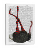 Avestruz Con Leggings A Rayas. - Fab Funky | Cuadro decorativo de Canvas Lab