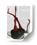 Avestruz Con Leggings A Rayas. - Fab Funky | Cuadro decorativo de Canvas Lab