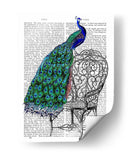 Peacock En Silla - Fab Funky | Cuadro decorativo de Canvas Lab