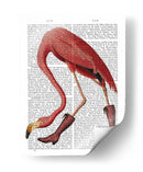 Flamenco En Botas Rosadas - Fab Funky | Cuadro decorativo de Canvas Lab