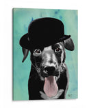 Black Labrador En Bowler Hat - Fab Funky | Cuadro decorativo de Canvas Lab
