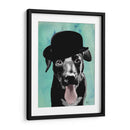 Black Labrador En Bowler Hat - Fab Funky | Cuadro decorativo de Canvas Lab