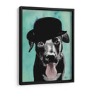 Black Labrador En Bowler Hat - Fab Funky | Cuadro decorativo de Canvas Lab