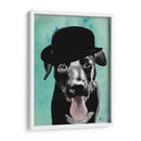 Black Labrador En Bowler Hat - Fab Funky | Cuadro decorativo de Canvas Lab