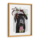 Labrador Negro Con Fascinador Verde - Fab Funky | Cuadro decorativo de Canvas Lab