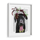 Labrador Negro Con Fascinador Verde - Fab Funky | Cuadro decorativo de Canvas Lab