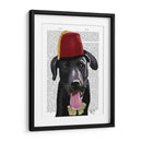 Labrador Negro Con Fez - Fab Funky | Cuadro decorativo de Canvas Lab