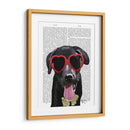 Labrador Negro Con Gafas De Sol Del Corazón - Fab Funky | Cuadro decorativo de Canvas Lab