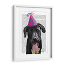 Labrador Negro Con Sombrero De Fiesta - Fab Funky | Cuadro decorativo de Canvas Lab