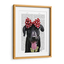 Labrador Negro Con Lazo Rojo En La Cabeza - Fab Funky | Cuadro decorativo de Canvas Lab