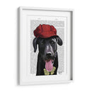 Labrador Negro Con Gorra Roja - Fab Funky | Cuadro decorativo de Canvas Lab