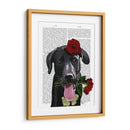 Labrador Negro Con Rosas - Fab Funky | Cuadro decorativo de Canvas Lab