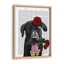 Labrador Negro Con Rosas - Fab Funky | Cuadro decorativo de Canvas Lab