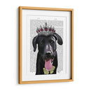 Labrador Negro Con Tiara - Fab Funky | Cuadro decorativo de Canvas Lab