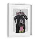 Labrador Negro Con Tiara - Fab Funky | Cuadro decorativo de Canvas Lab
