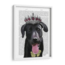 Labrador Negro Con Tiara - Fab Funky | Cuadro decorativo de Canvas Lab