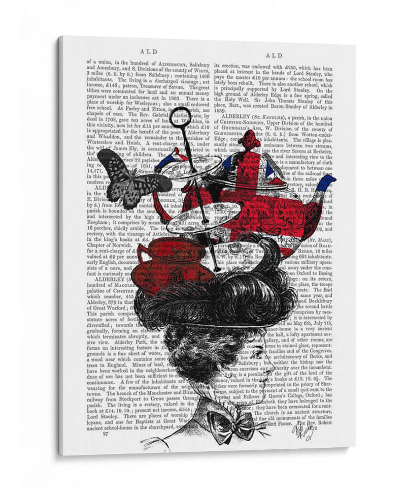 Sombrero De Té De La Tarde Británica - Fab Funky | Cuadro decorativo de Canvas Lab