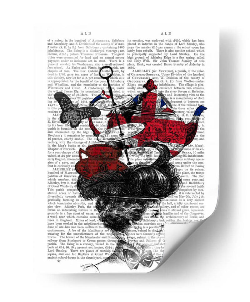 Sombrero De Té De La Tarde Británica - Fab Funky | Cuadro decorativo de Canvas Lab