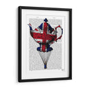 Union Jack Flying Tetera - Fab Funky | Cuadro decorativo de Canvas Lab