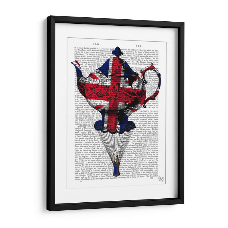 Union Jack Flying Tetera - Fab Funky | Cuadro decorativo de Canvas Lab