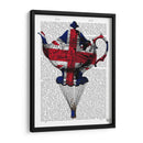 Union Jack Flying Tetera - Fab Funky | Cuadro decorativo de Canvas Lab