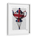 Union Jack Flying Tetera - Fab Funky | Cuadro decorativo de Canvas Lab