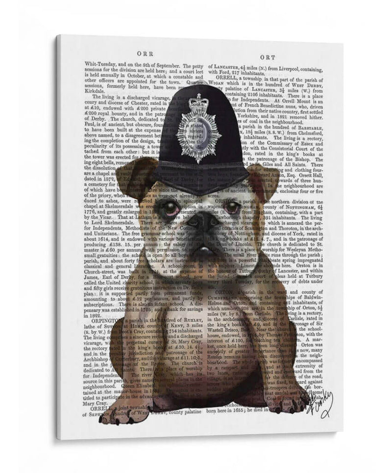 Policía De Bulldog - Fab Funky | Cuadro decorativo de Canvas Lab