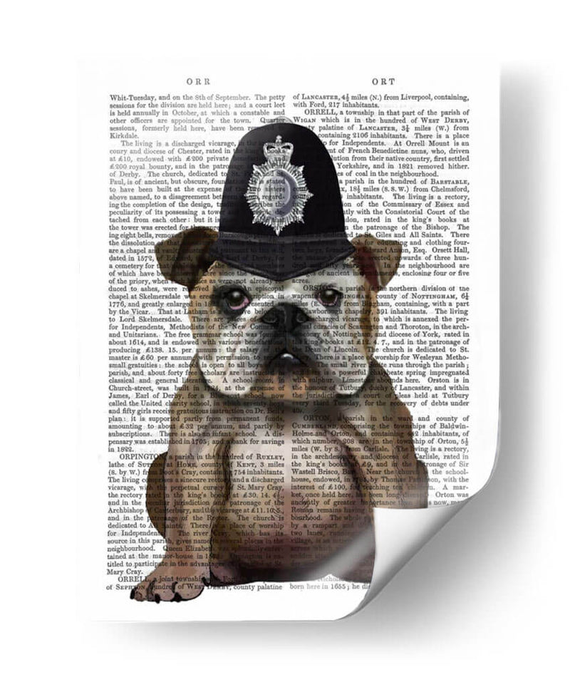 Policía De Bulldog - Fab Funky | Cuadro decorativo de Canvas Lab