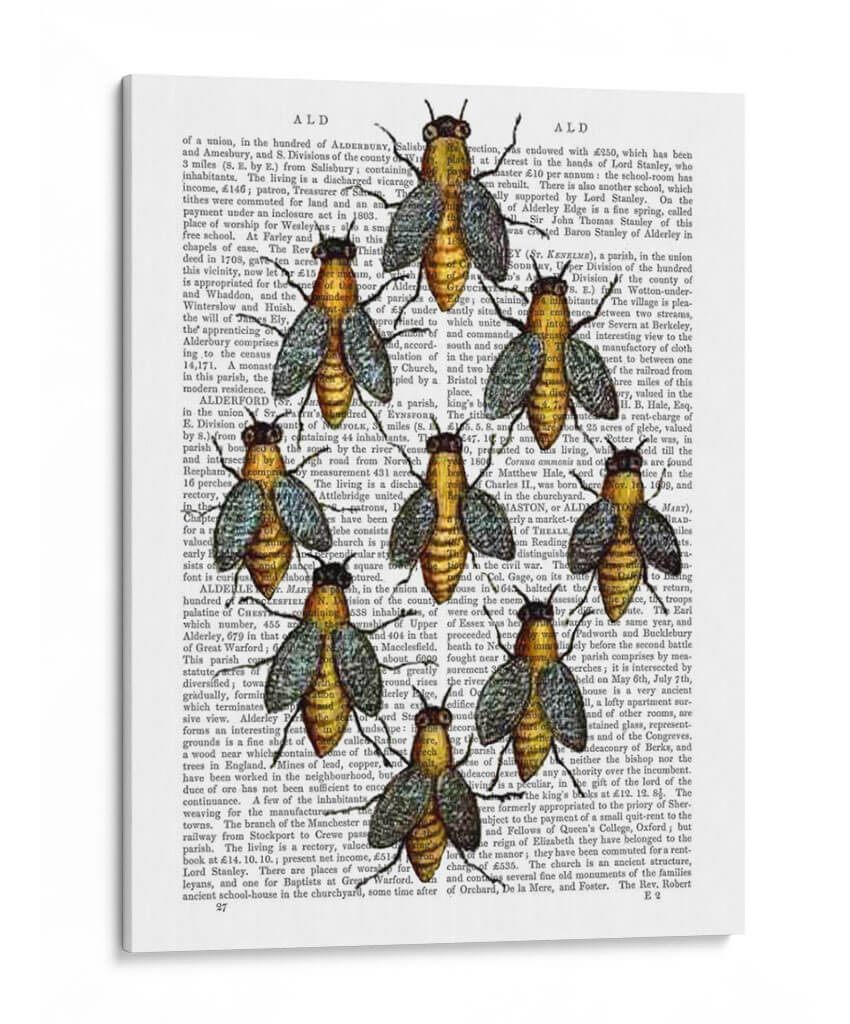 Abejas Medievales - Fab Funky | Cuadro decorativo de Canvas Lab
