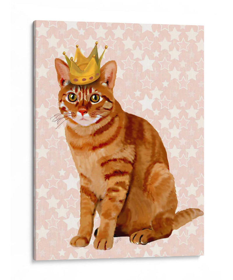 Gato De Jengibre Con Corona Llena - Fab Funky | Cuadro decorativo de Canvas Lab