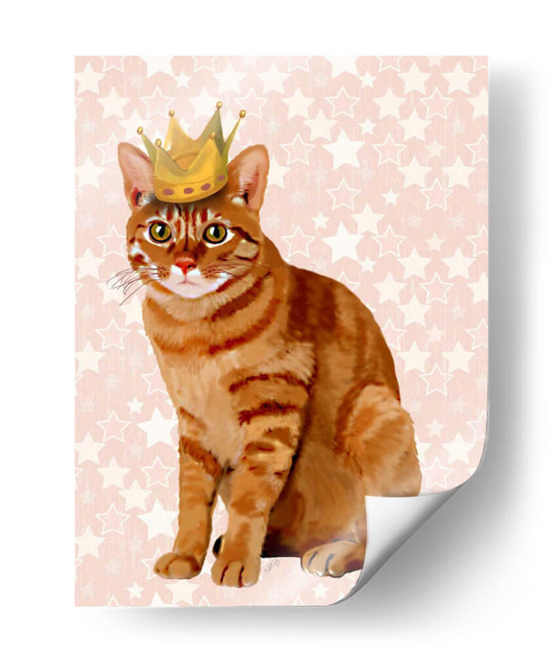 Gato De Jengibre Con Corona Llena - Fab Funky | Cuadro decorativo de Canvas Lab