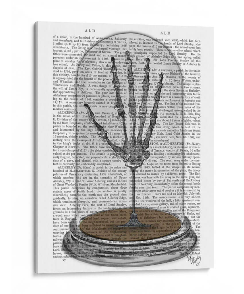 Mano Esqueleto En Campana - Fab Funky | Cuadro decorativo de Canvas Lab