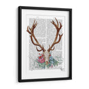 Cráneo De Ciervos Con Flores 1 - Fab Funky | Cuadro decorativo de Canvas Lab