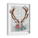 Cráneo De Ciervos Con Flores 1 - Fab Funky | Cuadro decorativo de Canvas Lab