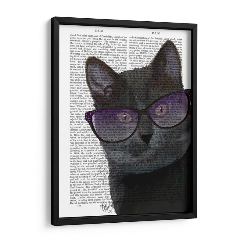 Gato Negro Con Gafas De Sol - Fab Funky | Cuadro decorativo de Canvas Lab