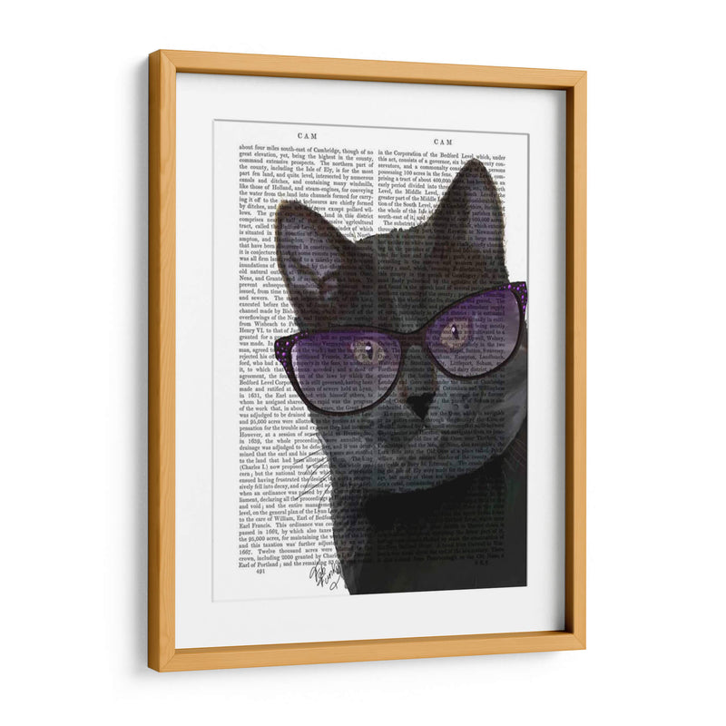 Gato Negro Con Gafas De Sol - Fab Funky | Cuadro decorativo de Canvas Lab