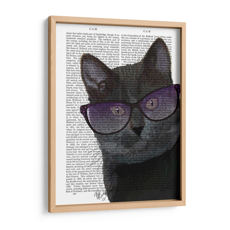 Gato Negro Con Gafas De Sol - Fab Funky | Cuadro decorativo de Canvas Lab