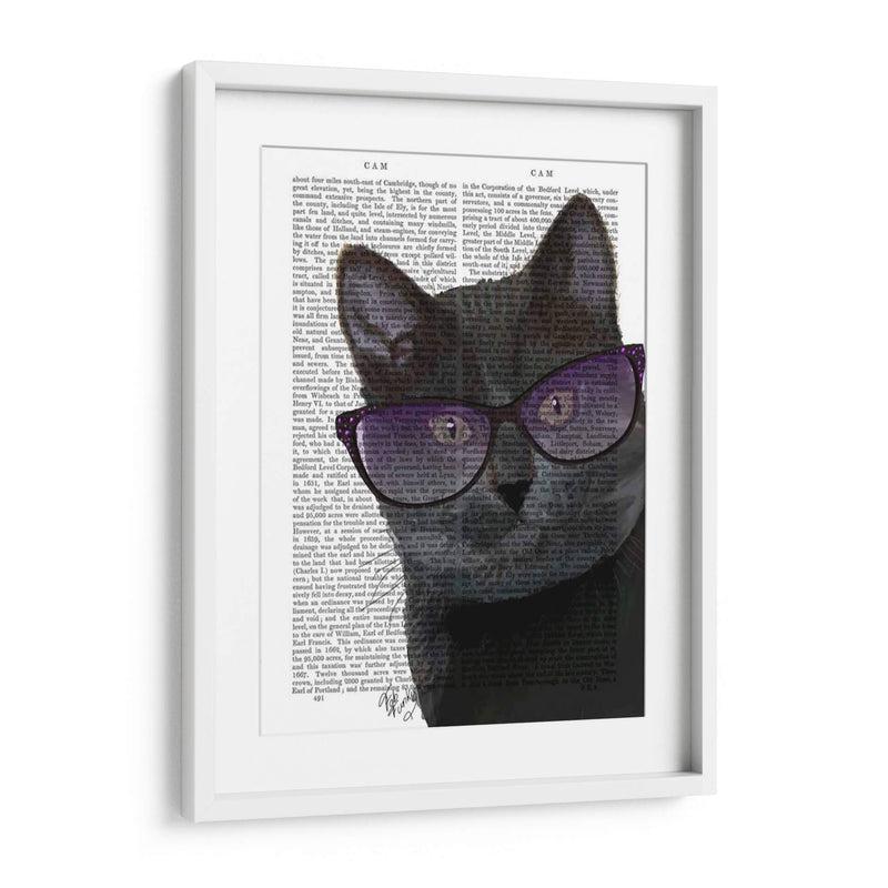 Gato Negro Con Gafas De Sol - Fab Funky | Cuadro decorativo de Canvas Lab